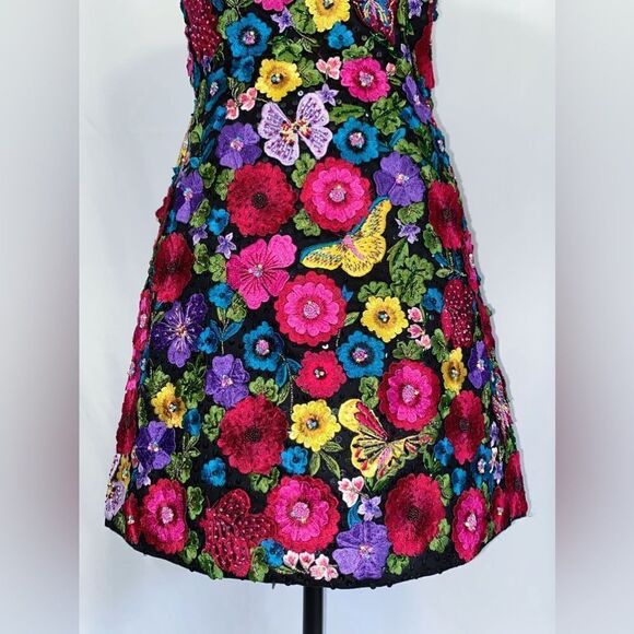 Alice + Olivia Lindsey Embellished A-Line Dress size 0 - Picture 7 of 16